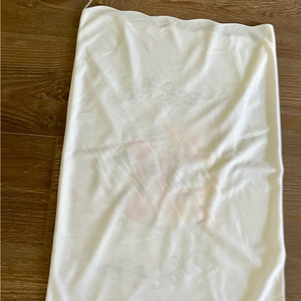 Embroidered White Pillowcase with Colorful Design 18/27 Inch